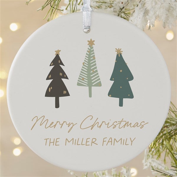 Christmas Aspen Personalized Photo Ornament 3.75" Matte 1 Sided