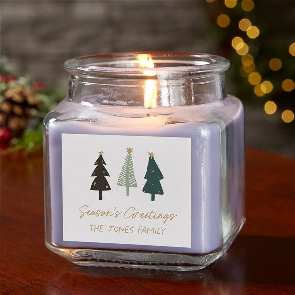Personalized Scented Glass Candle Jar - Christmas Aspen - 37655