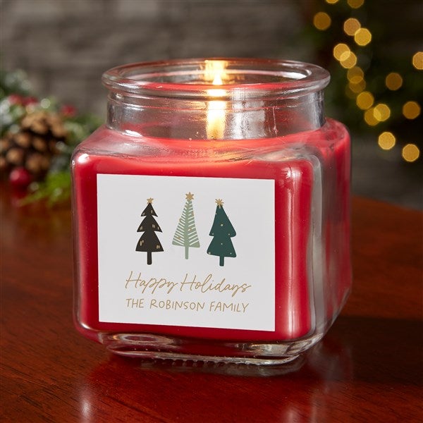 Personalized Scented Glass Candle Jar - Christmas Aspen - 37655