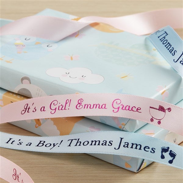 Personalized Satin Baby Gift Ribbon - 37659D