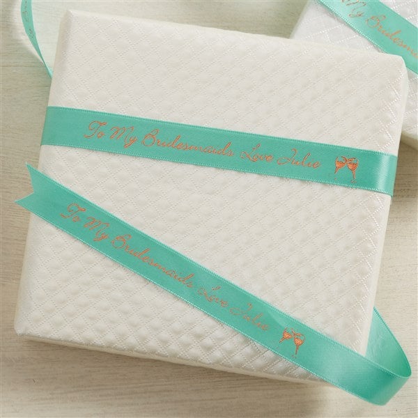 Personalized Bridesmaid Satin Gift Ribbon  - 37663D