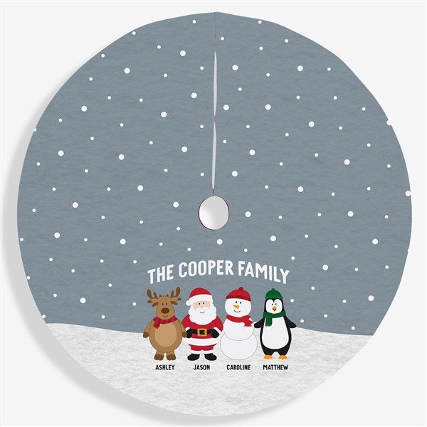  Personalized Christmas Tree Skirt - Santa and Friends - 37672