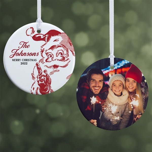 Retro Santa Personalized Ornament  - 37728