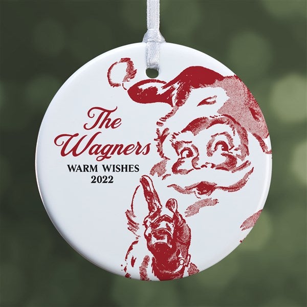 Retro Santa Personalized Ornament  - 37728