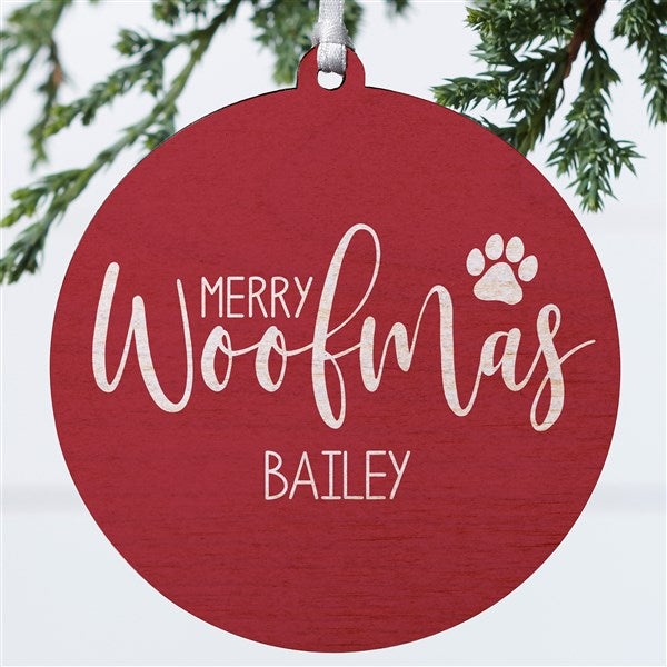 Merry Woofmas Personalized Ornament - 37731