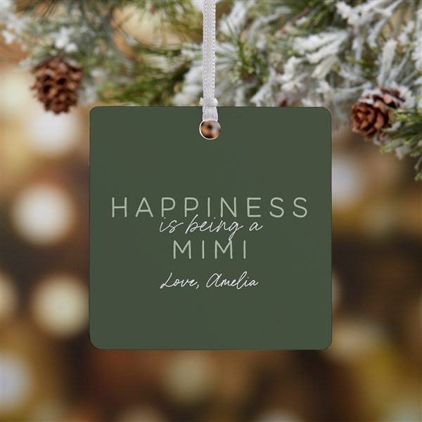 Happiness Is Being A Grandparent Personalized Ornament- 2.75" Metal - 1 ...