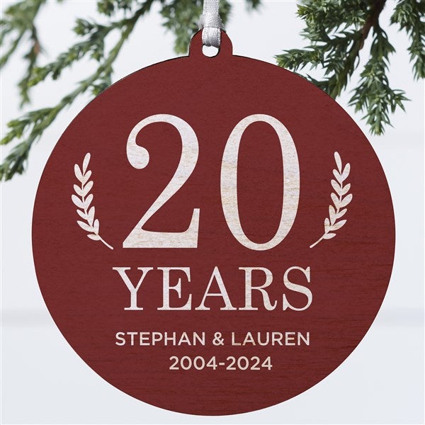 Love Everlasting Personalized Anniversary Ornament  - 37733