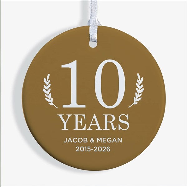 Love Everlasting Personalized Anniversary Ornament  - 37733