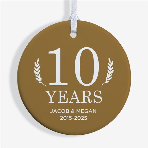 Love Everlasting Personalized Anniversary Ornament  - 37733