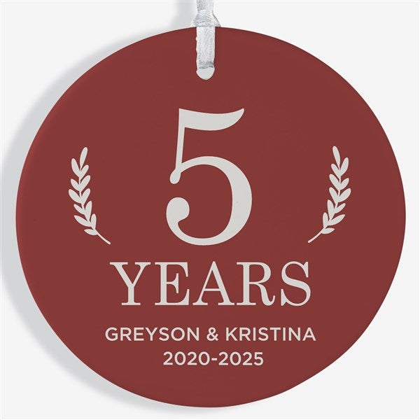 Love Everlasting Personalized Anniversary Ornament  - 37733