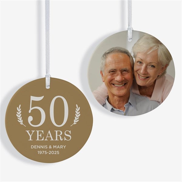 Love Everlasting Personalized Anniversary Ornament  - 37733