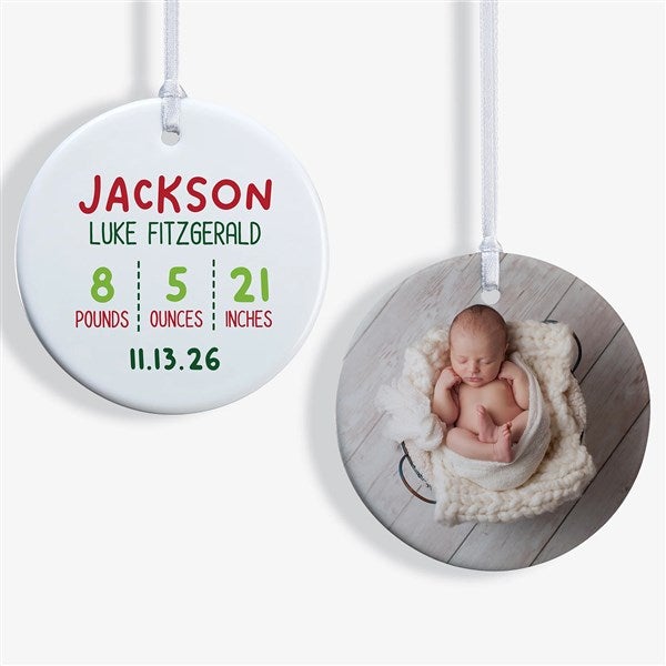 Personalized Christmas Ornament - Newly Loved Baby Info - 37734