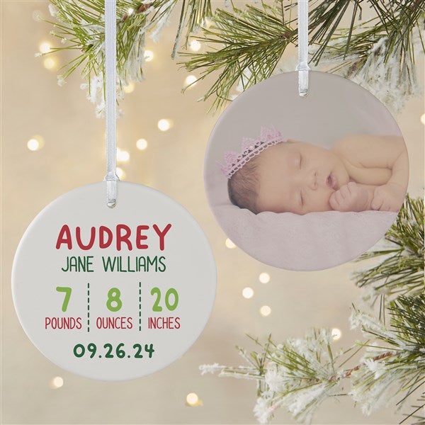Personalized Christmas Ornament - Newly Loved Baby Info - 37734