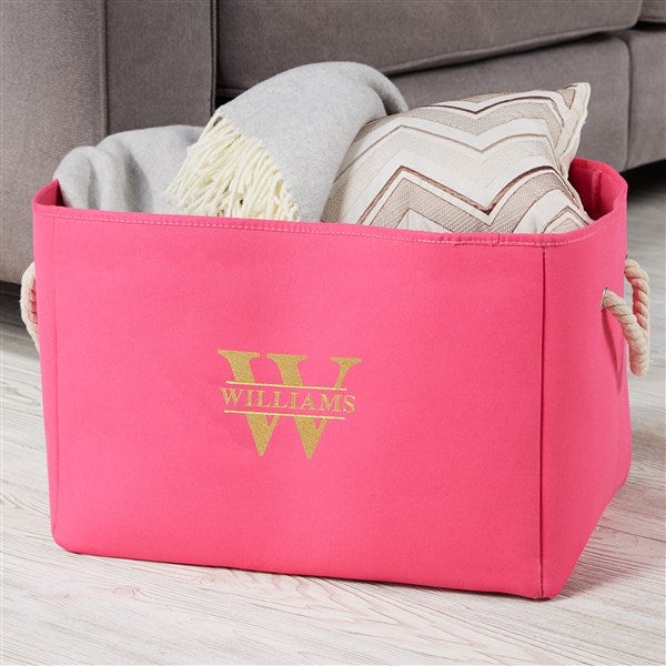 Lavish Last Name Embroidered Storage Tote  - 37738