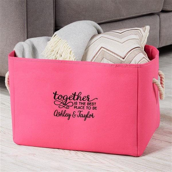 Together... Wedding Embroidered Storage Tote  - 37739