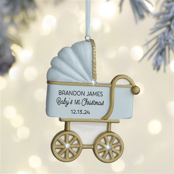 Baby Boy Carriage© Personalized Ornament  - 37741