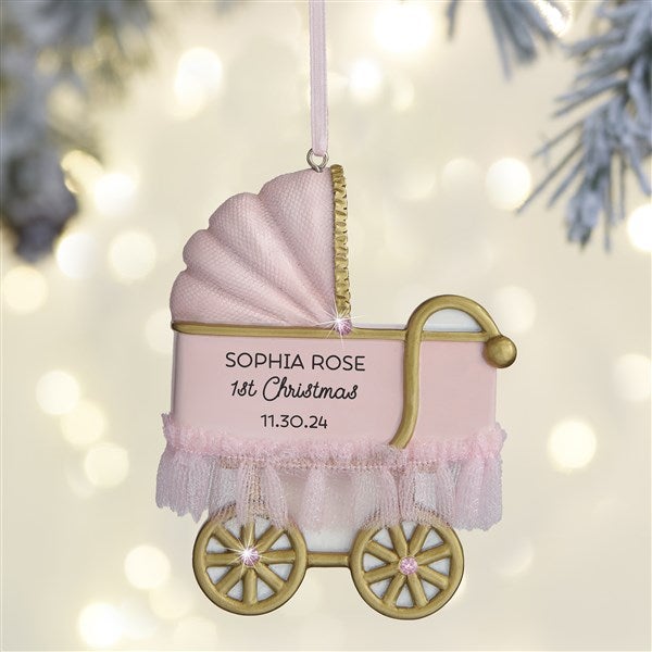 Baby Girl Carriage© Personalized Ornament  - 37742