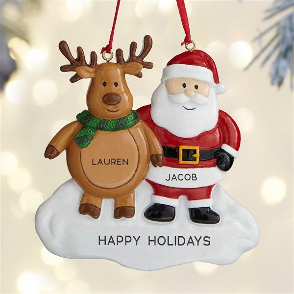 Santa and Friends© Personalized Ornament  - 37758