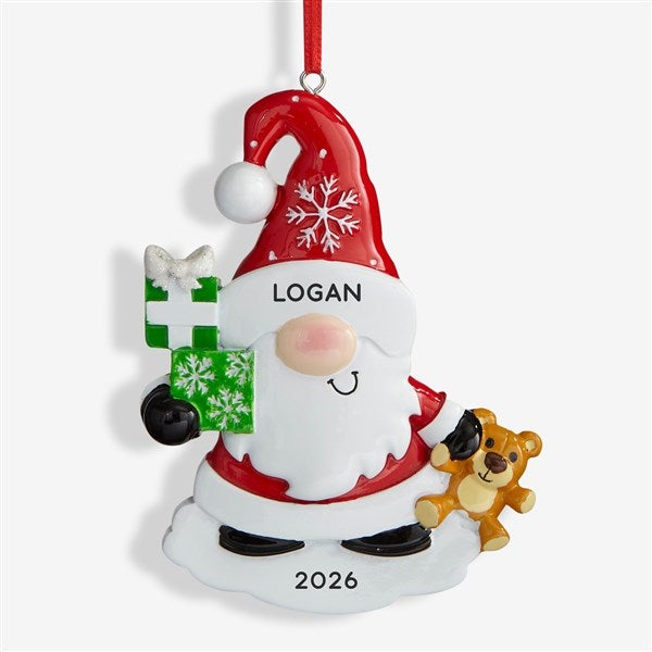 Santa Gnome Personalized Ornament  - 37760