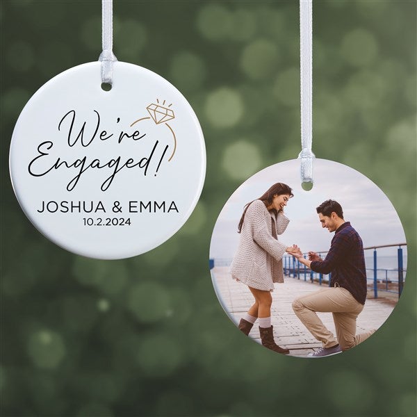 We're Engaged Personalized Ornament  - 37766