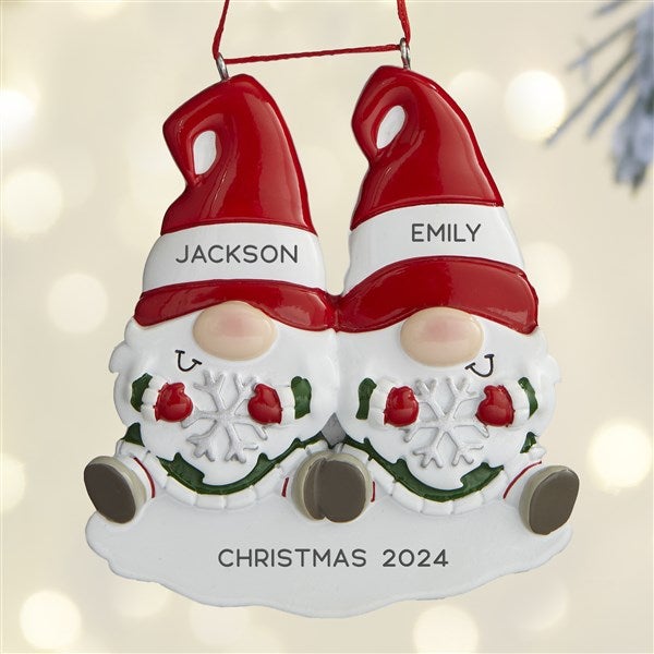 Gnome Family Personalized Ornament  - 37767