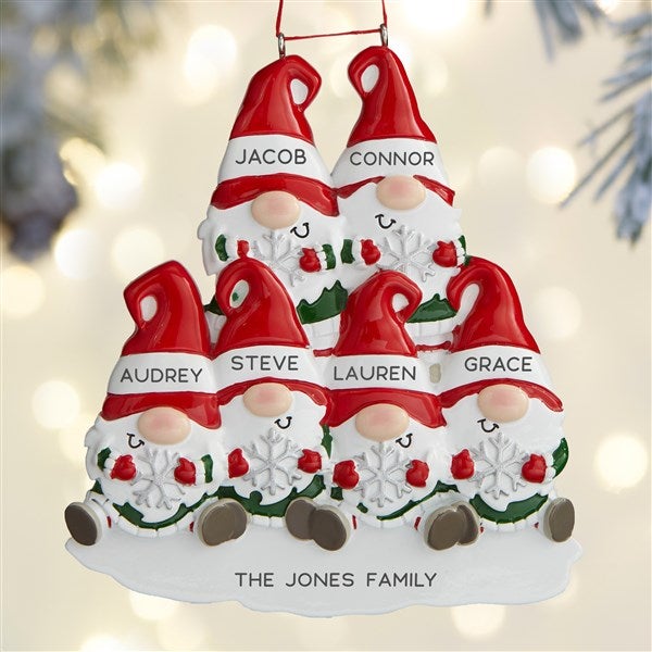 Gnome Family Personalized Ornament  - 37767