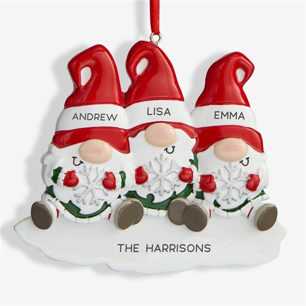 Gnome Family Personalized Ornament  - 37767