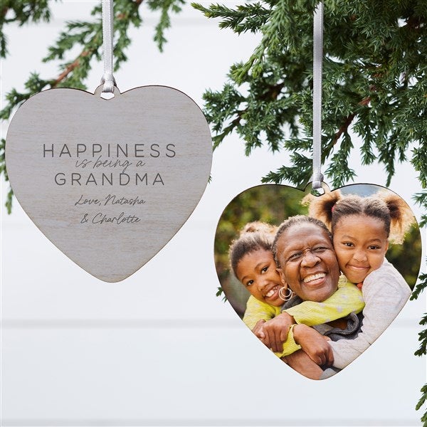 Personalized Heart Ornament - Happiness Is Being A Grandparent - 37775