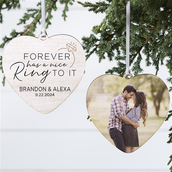 We're Engaged Personalized Heart Ornament  - 37784