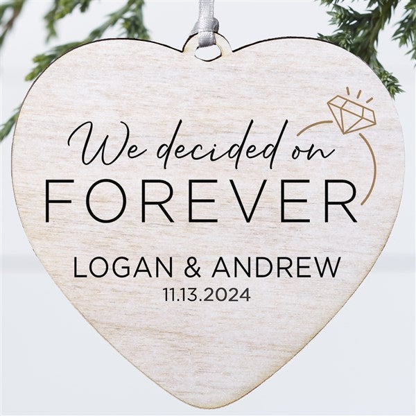 We're Engaged Personalized Heart Ornament  - 37784