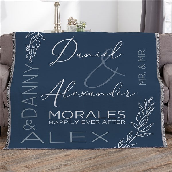 Personalized wedding throws online