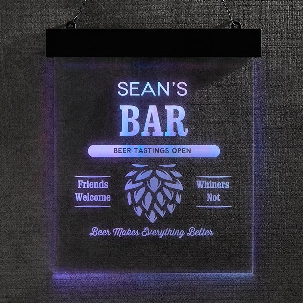 Personalized Light Up Signs - His Place - 37820