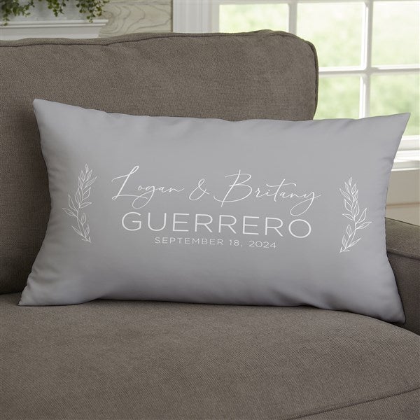 Elegant Couple Personalized Wedding Throw Pillow  - 37821