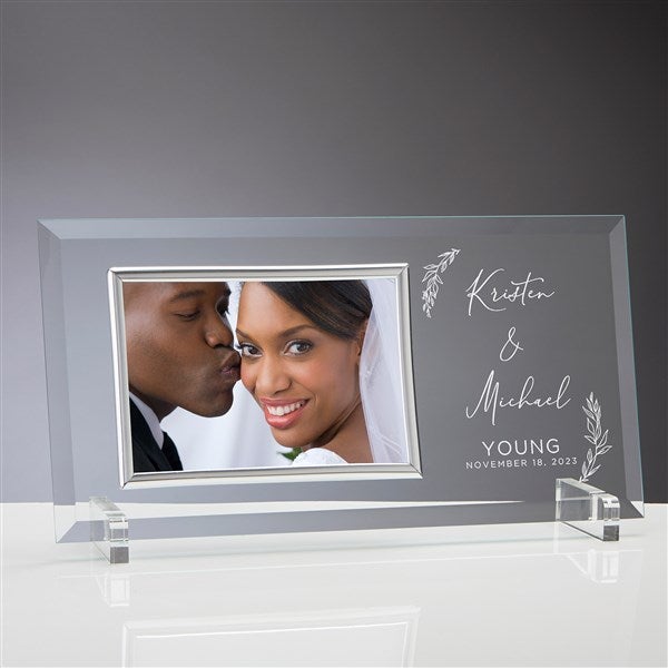 Elegant Couple Personalized Glass Picture Frame