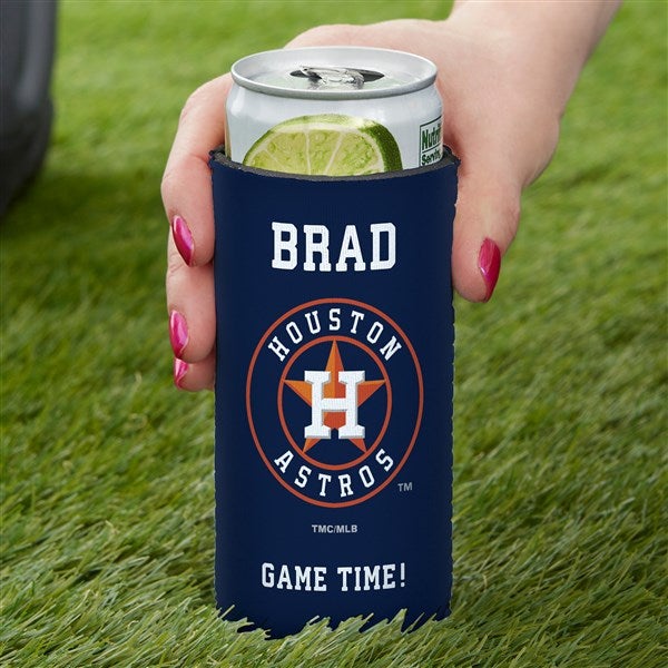 Houston Astros Personalized Slim Can Holder MLB Baseball - 37853