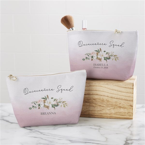 Quinceañera Personalized Makeup Bag  - 37874