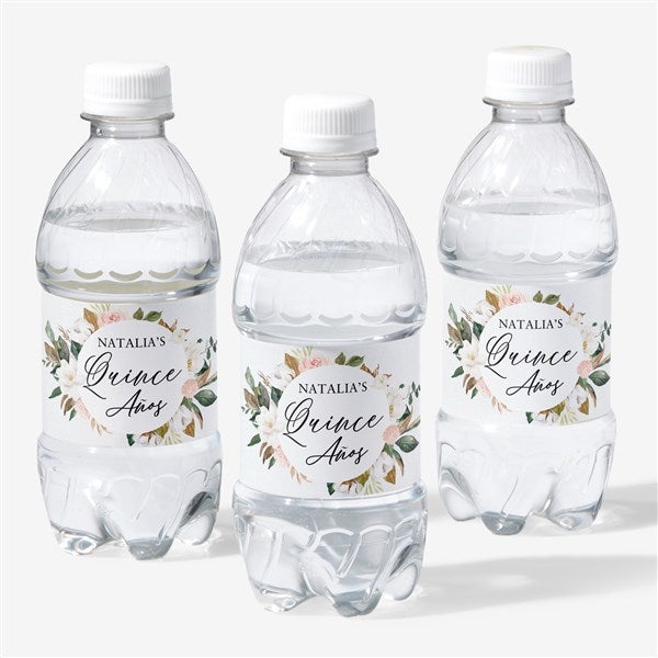 Quinceañera Personalized Water Bottle Labels  - 37879