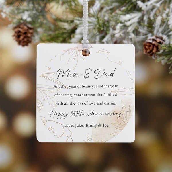 To My Parents Anniversary Personalized Ornament - 37883