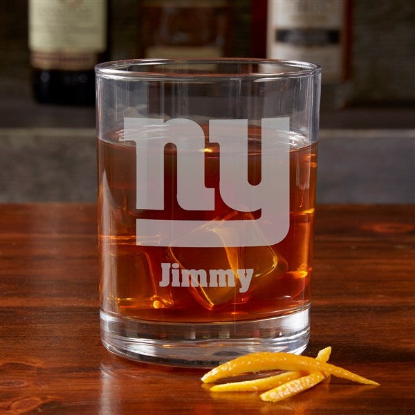 NFL New York Giants Engraved Old Fashioned Whiskey Glasses - 37884