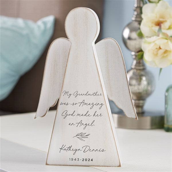 So Amazing God Made An Angel Personalized Memorial Wood Angel  - 37893
