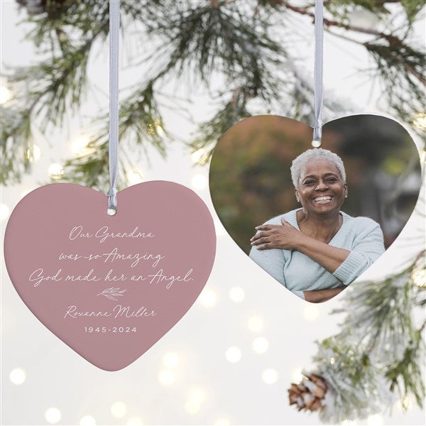 So Amazing God Made An Angel Personalized Heart Ornament  - 37895