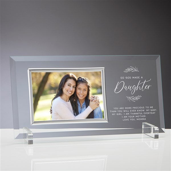 So God Made… Personalized Glass Picture Frame  - 37906
