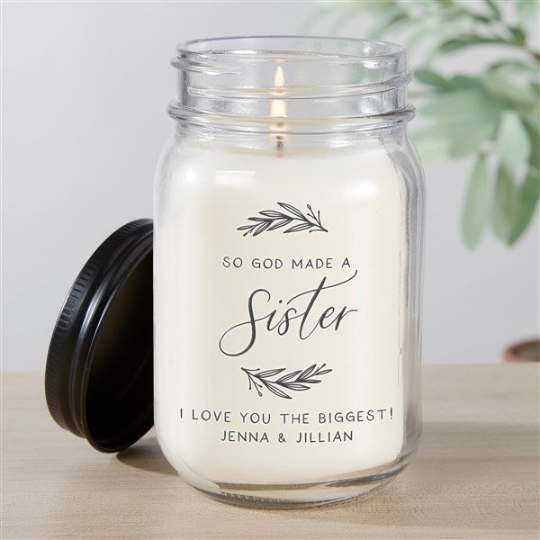 So God Made… Personalized Farmhouse Candle Jar  - 37911