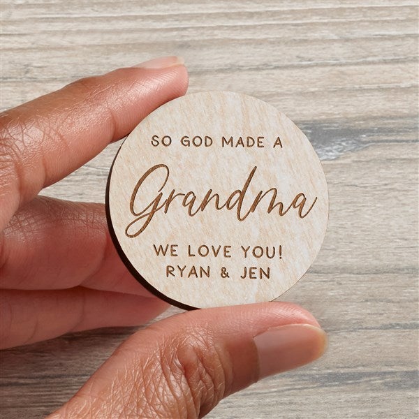 So God Made… Personalized Wood Pocket Token  - 37967