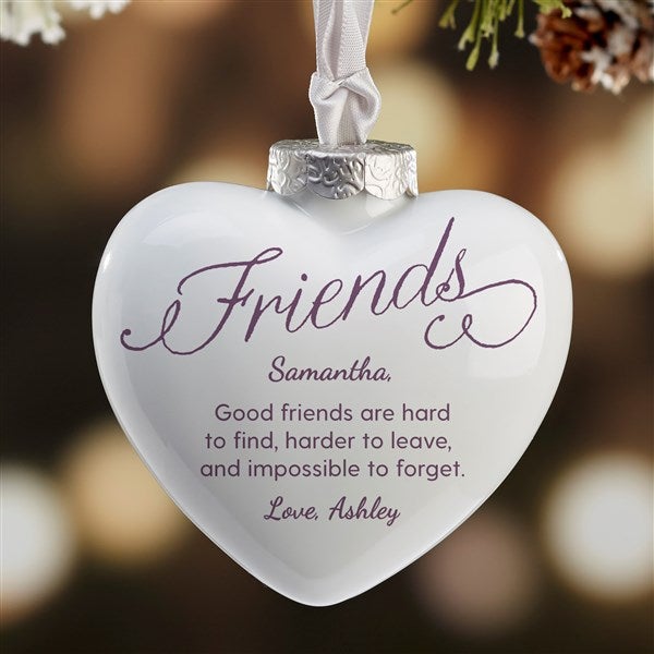 Personalized Deluxe Heart Ornament - Friends Forever - 37977