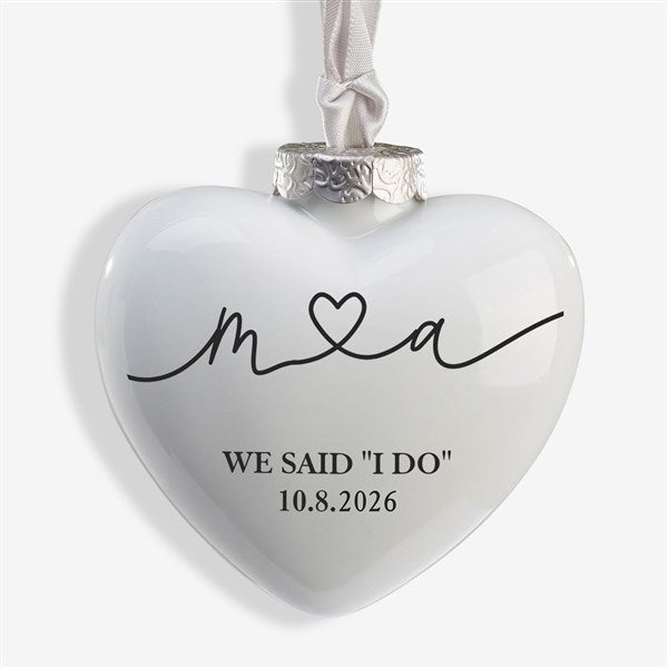 Personalized Deluxe Heart Ornament - Drawn Together By Love - 37979
