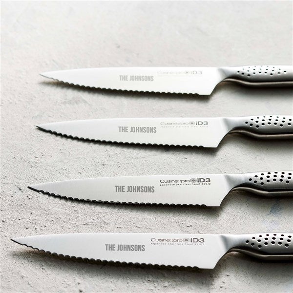 iD3 Engraved 4-Piece Steak Knife Set - 37988D