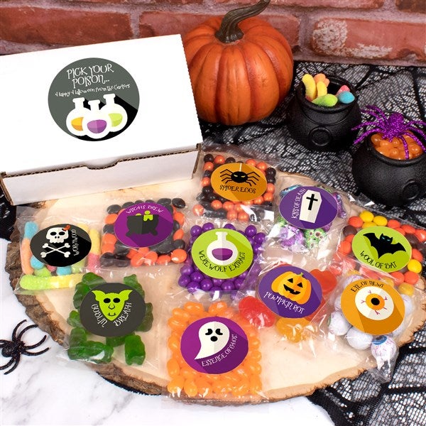Personalized Happy Halloween Treats Candy Gift Box - 37998D