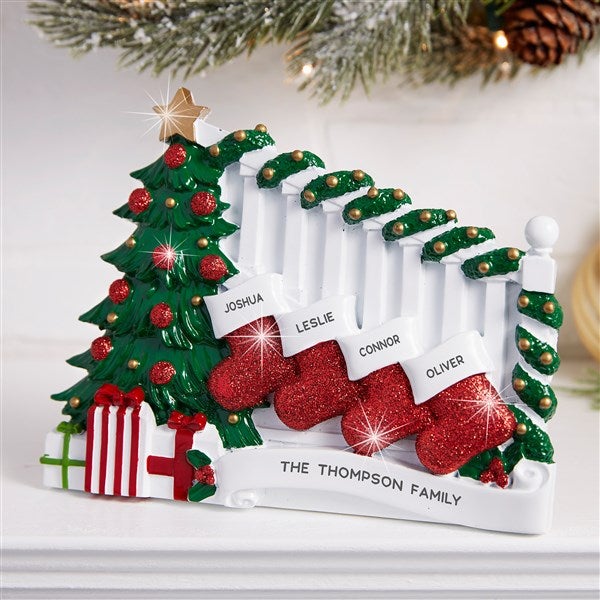 Family Stockings Personalized Resin Shelf Décor