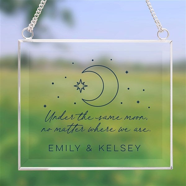 Under The Same Moon Personalized Glass Suncatcher  - 38034